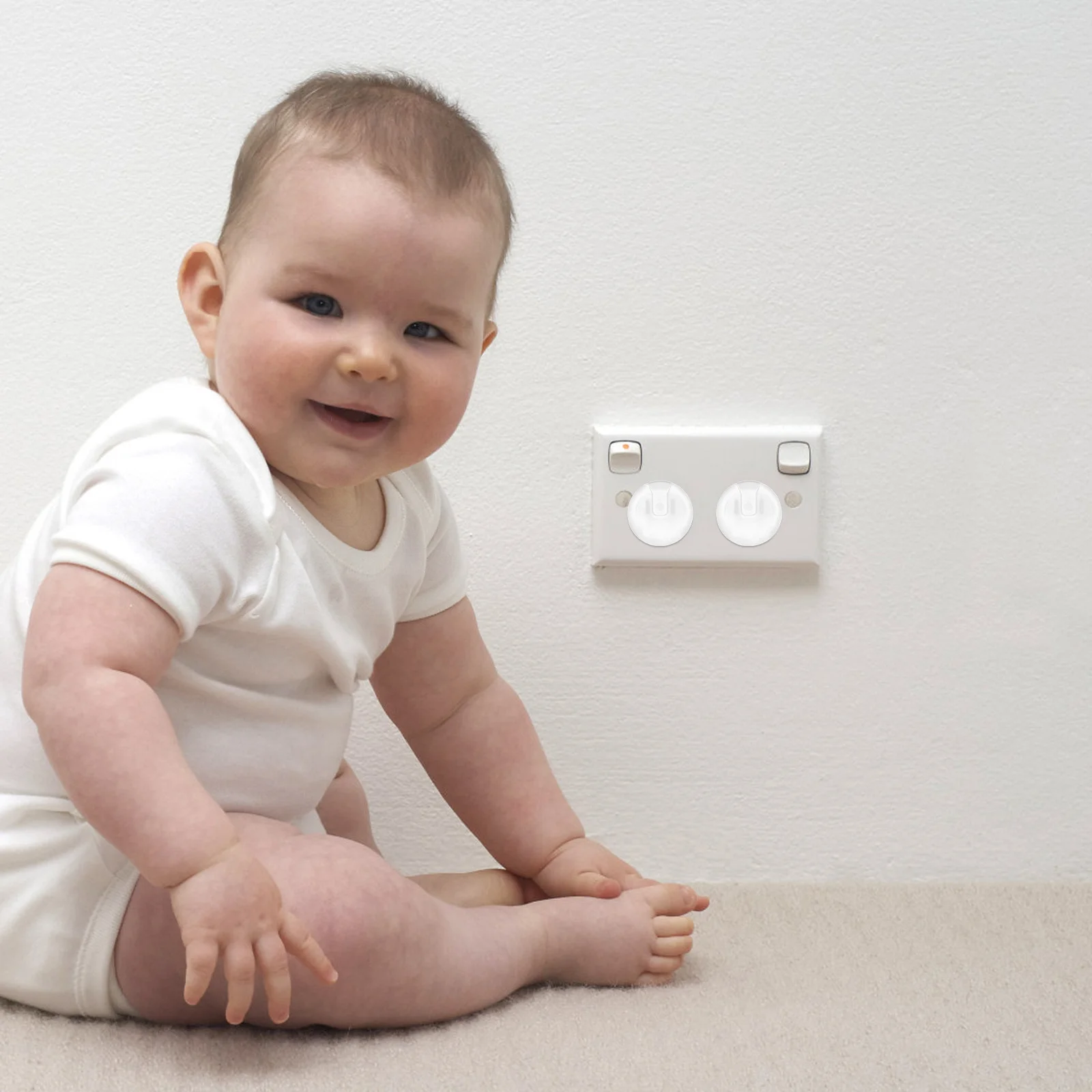 Protector de enchufe a prueba de bebés, cubiertas de enchufe de seguridad para niños, Protector de enchufe de seguridad para toma de corriente, 12 Uds. - imagen 3