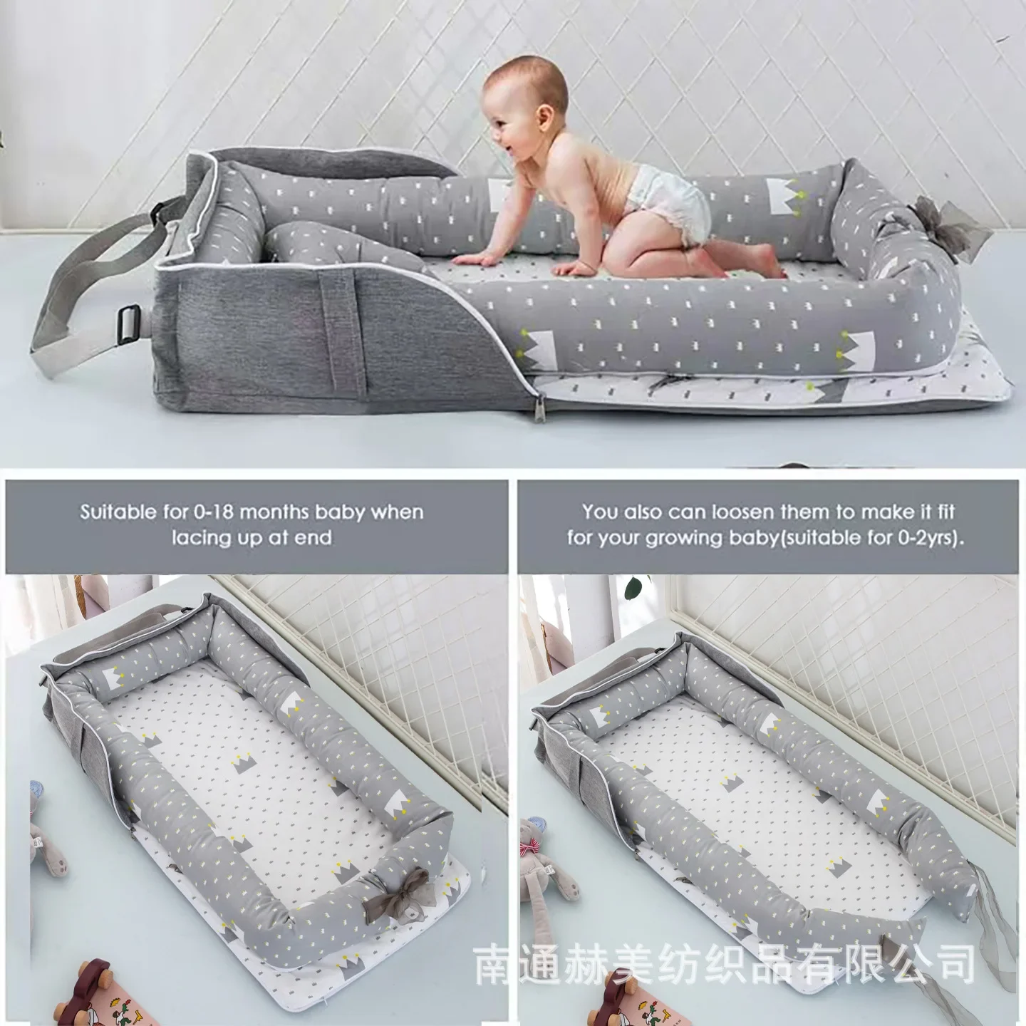 Cuna de viaje para bebé: Portabebés portátil para mamá - imagen 2