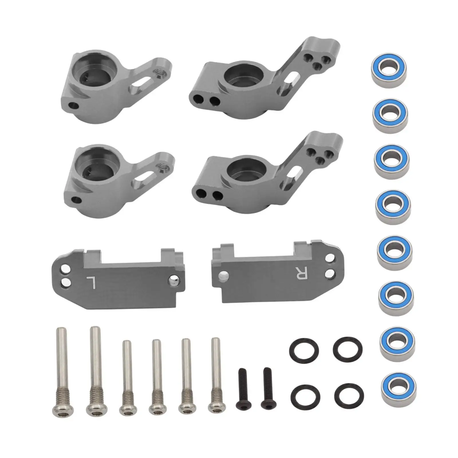 RC Steering Components Replacements Rear Stub Axle Carriers Aluminum Alloy for 1:10 Scale Model RC Car Vehicles DIY Modified