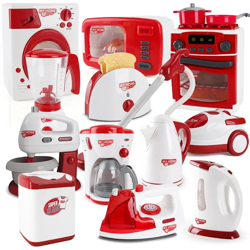 Set de cocina infantil con licuadora y cafetera para casa de muñecas