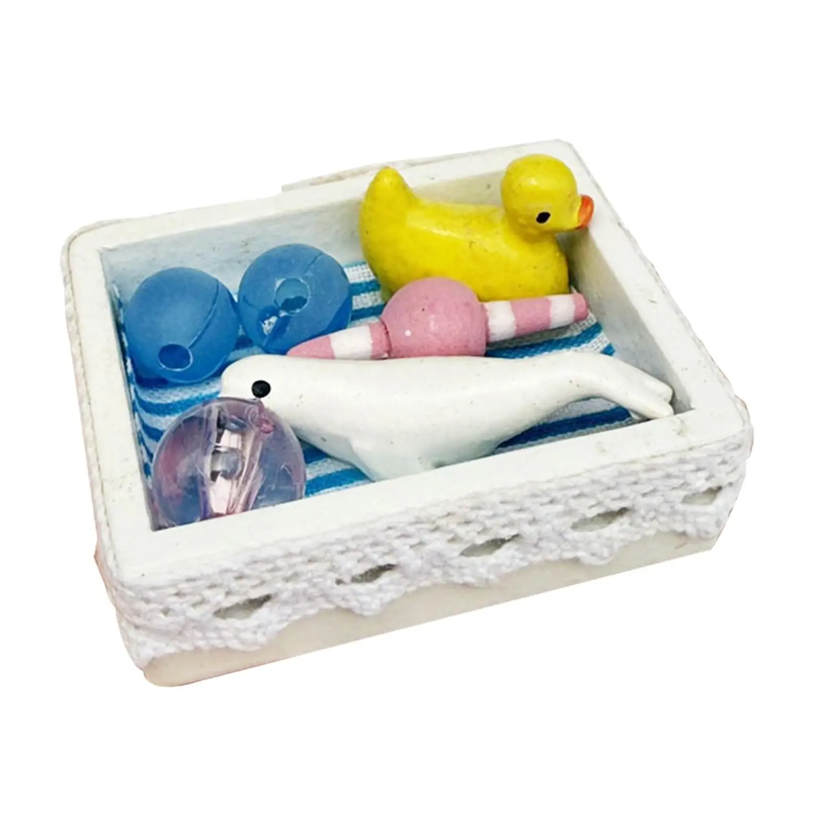 Dollhouse Miniature Box Multifunctional Doll Furniture Accessories for Bathroom Diorama Scene Props Micro Landscape Decoration