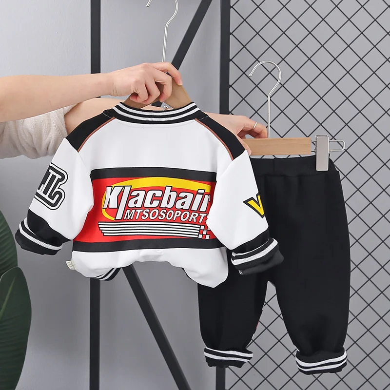 Nueva ropa de primavera y otoño para niñas, trajes para niños, chaqueta deportiva, pantalones, 2 unids/set, disfraz informal para niños, chándales para niños - imagen 4