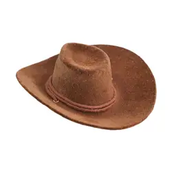 Sombrero vaquero de tela para muñecas y figuras coleccionables
