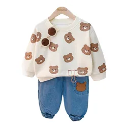 Conjunto deportivo de algodón para niña - Camiseta y pants