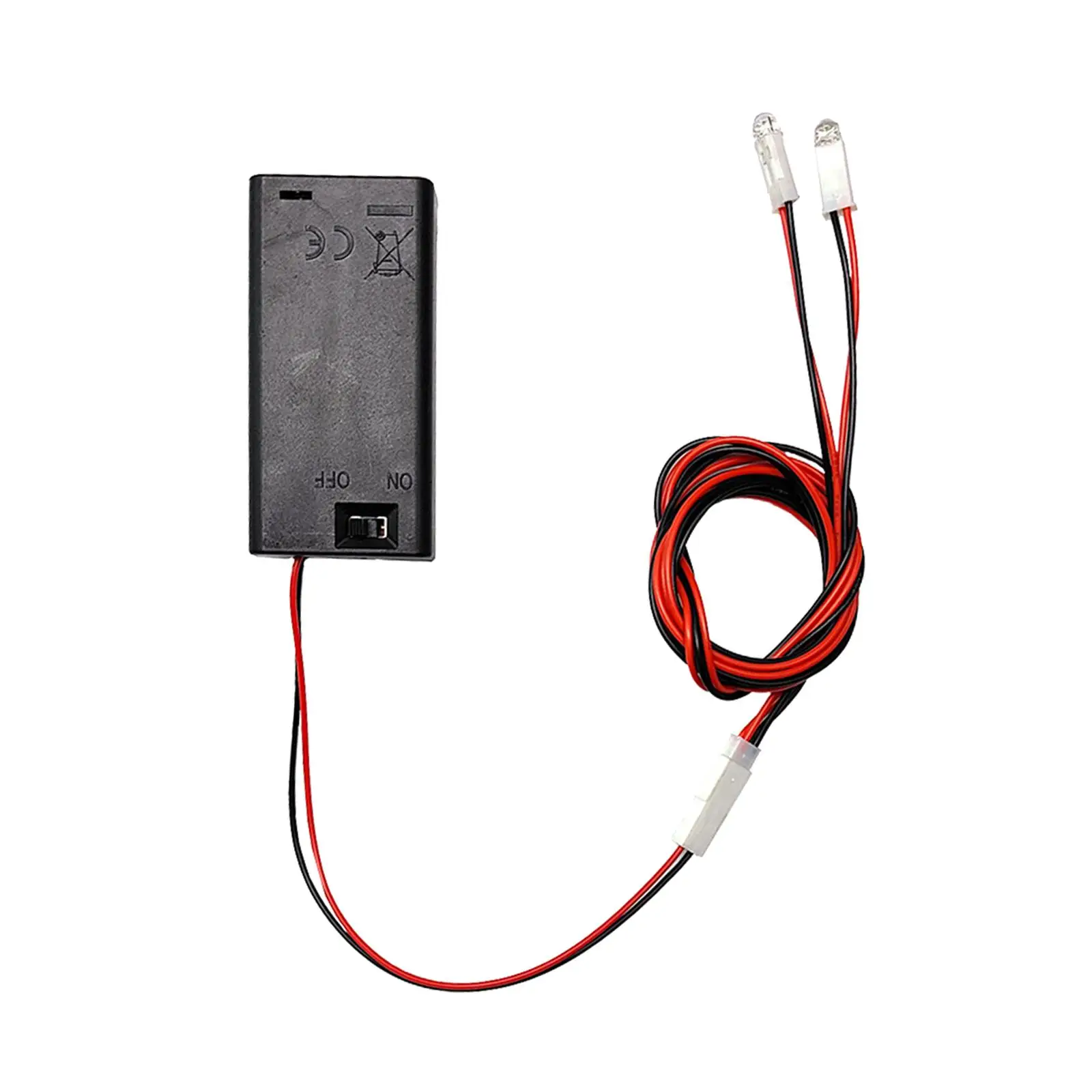 Dollhouse Lighting Kit Light Wires Handmade Model Light Small Battery Holder