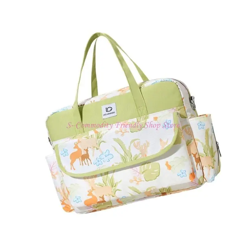 Bolso viaje bolso 85ae mamá bolso hombro único con múltiples compartimentos bolsas mamá resistentes agua para - imagen 2