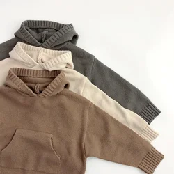 Sudadera de punto para niño – Con capucha, estilo vintage de algodón