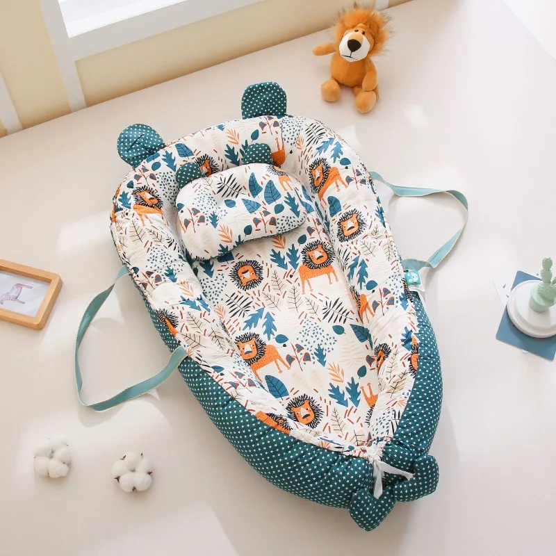 Moisés portátil para bebé con bolsa de transporte, cuna junto a la cama para recién nacido, cama de viaje móvil y tumbona calmante para bebé - imagen 5