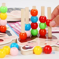 Cuentas Montessori para enhebrar - Juguete educativo sensorial