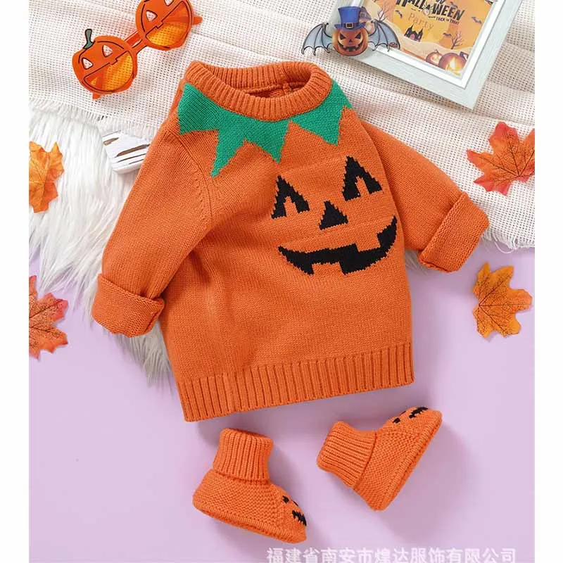 Jersey de Halloween para niños – Punto otoñal con dibujos animados - imagen 4