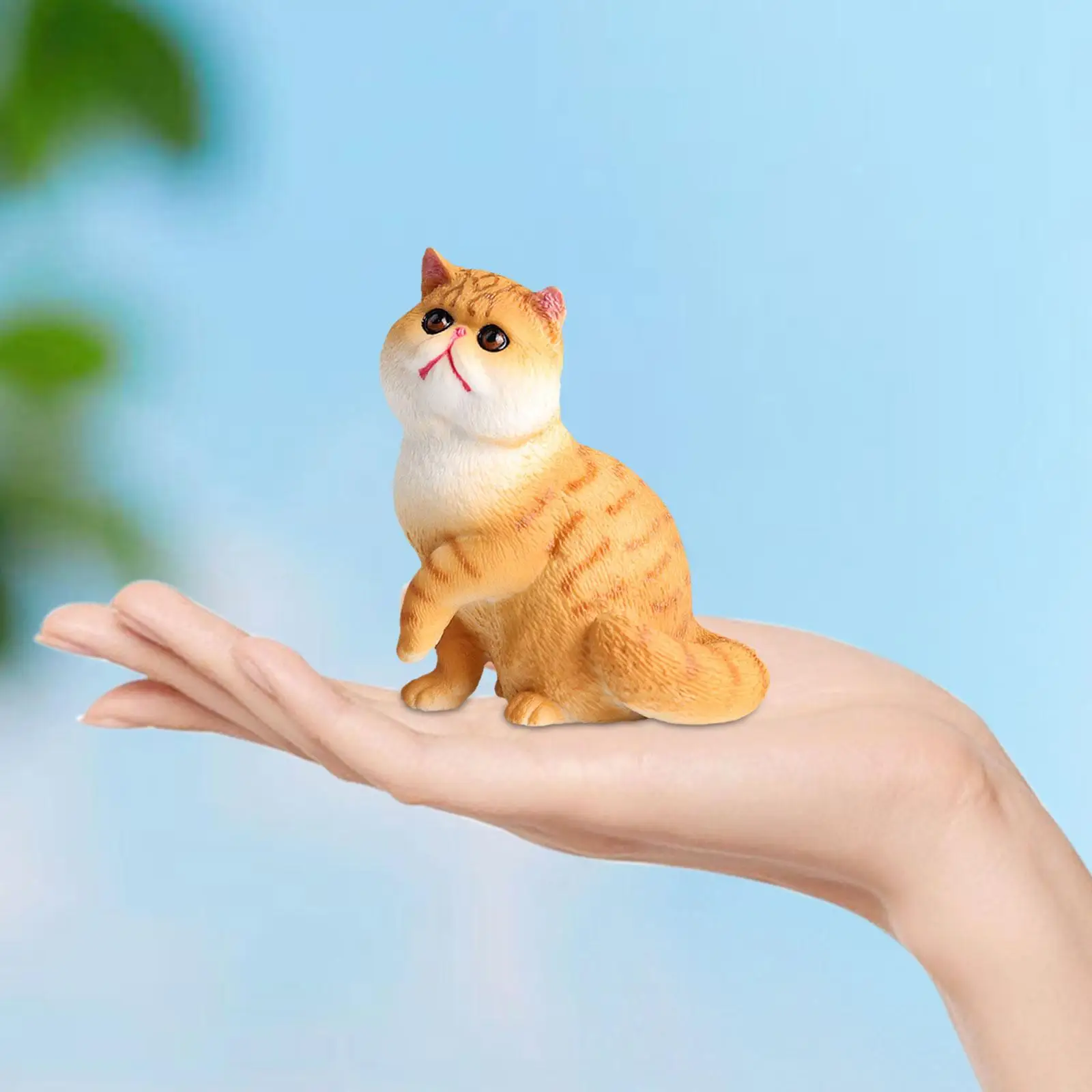 Realistic Animals Figures Miniature Cat Figure Home Decoration Simulation Cat Ornament for Decor Cake Topper