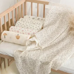Manta envolvente de muselina de algodón para bebé – Estampado floral
