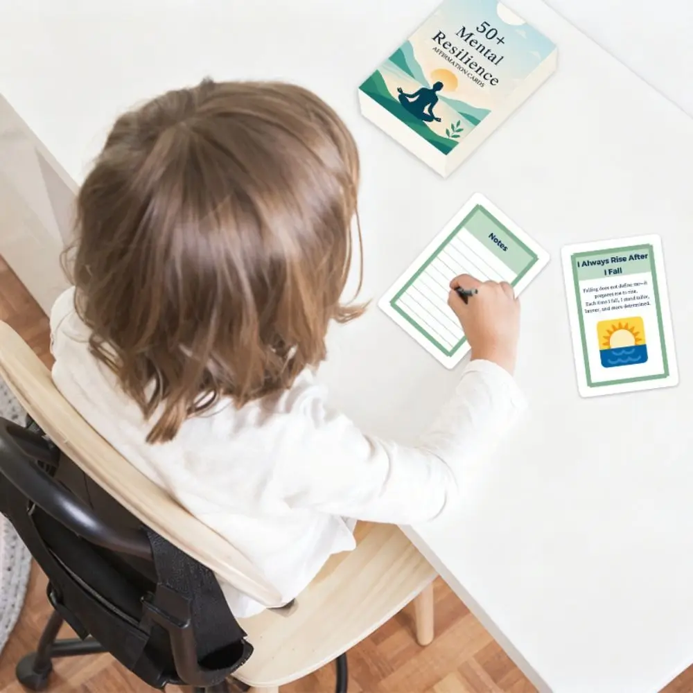 Tarjeta de afirmación más de 50 resiliencia Mental, tarjetas de meditación de confianza de gratitud, alivio de la ansiedad, tarjetas de atención plena para aliviar el estrés - imagen 4