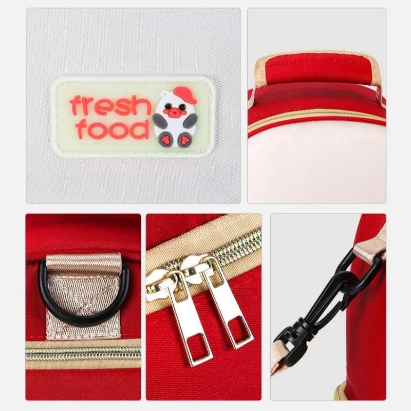 Bolsa de almacenamiento de productos para bebés, extractor de leche práctico con doble cremallera, taza de agua para pañales, bolsa de mamá, almacenamiento fresco de leche, doble paquete de hielo - imagen 4