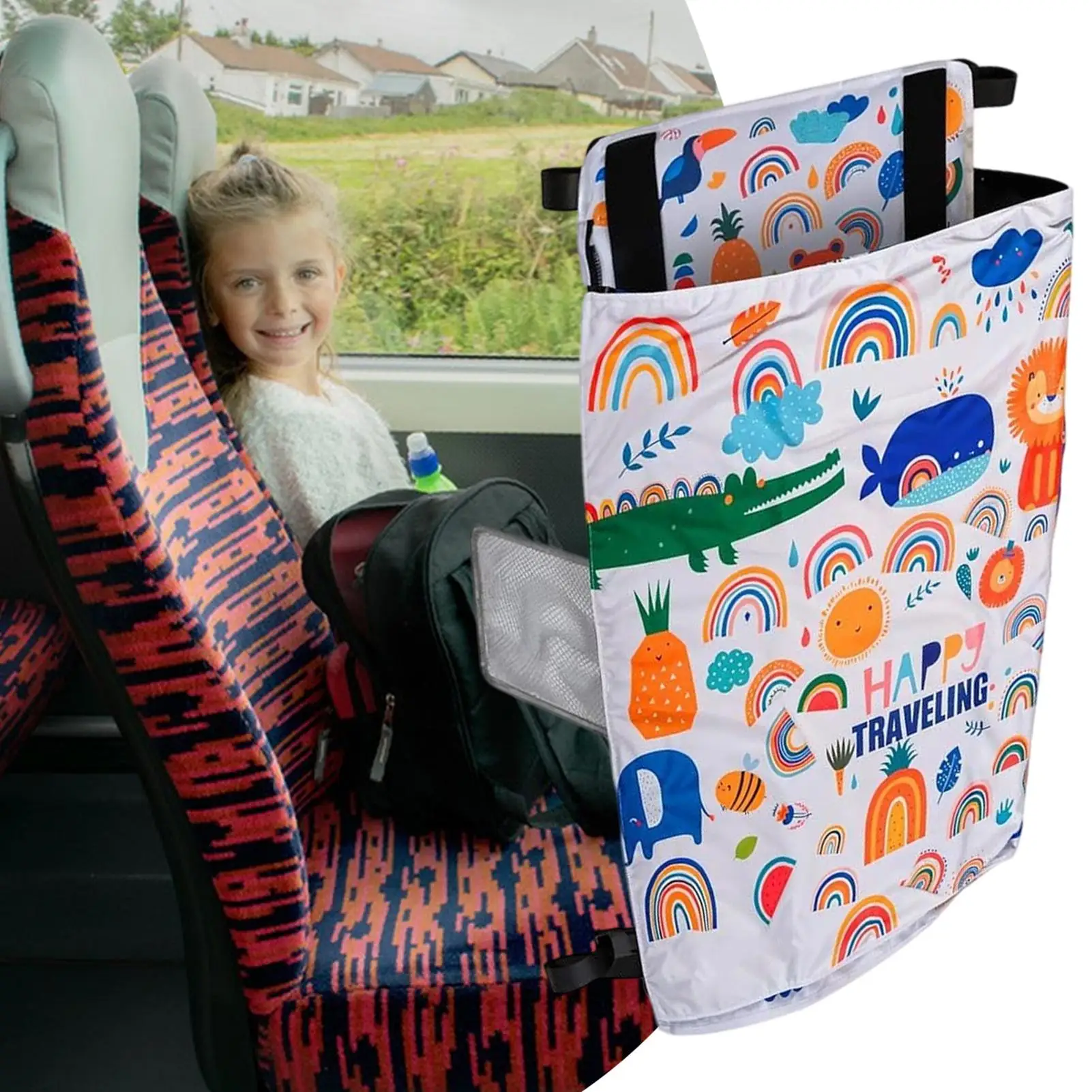 Cama de avión para niños pequeños, cama portátil para dormir para vuelo, hamaca para dormir de bebé plegable suave para viajes voladores, tren de crucero - imagen 4