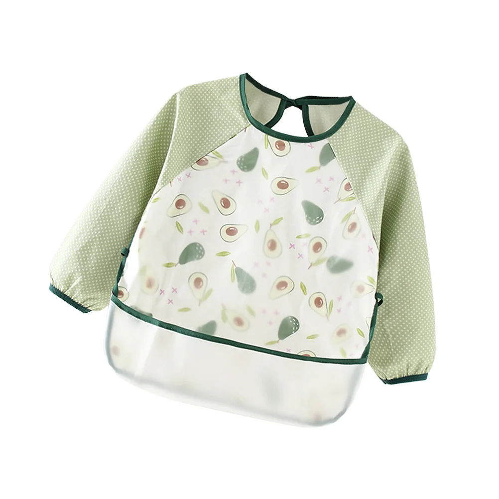 Babero Impermeable de Manga Larga para Niños, Bebés y Recién Nacidos, Talla 110, Ligero, Transpirable, Ajustable con Cordones