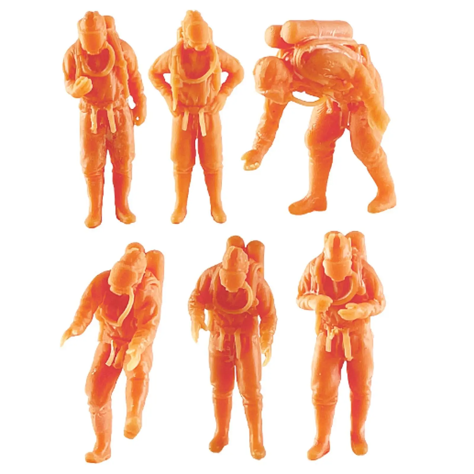 1/64 Scale Figures Firefighter Figurine Realistic Figure Creative Movie Prop Miniature Fire Model for Diorama Layout