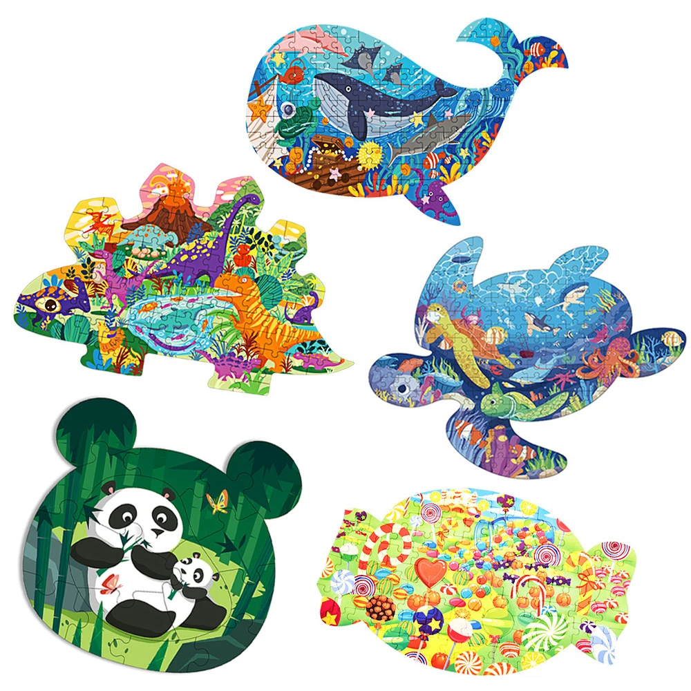 Rompecabezas de dinosaurios para niños, juguetes educativos de aprendizaje, rompecabezas de animales para niños de 3 años, juego de mesa, regalos de juguete - imagen 3