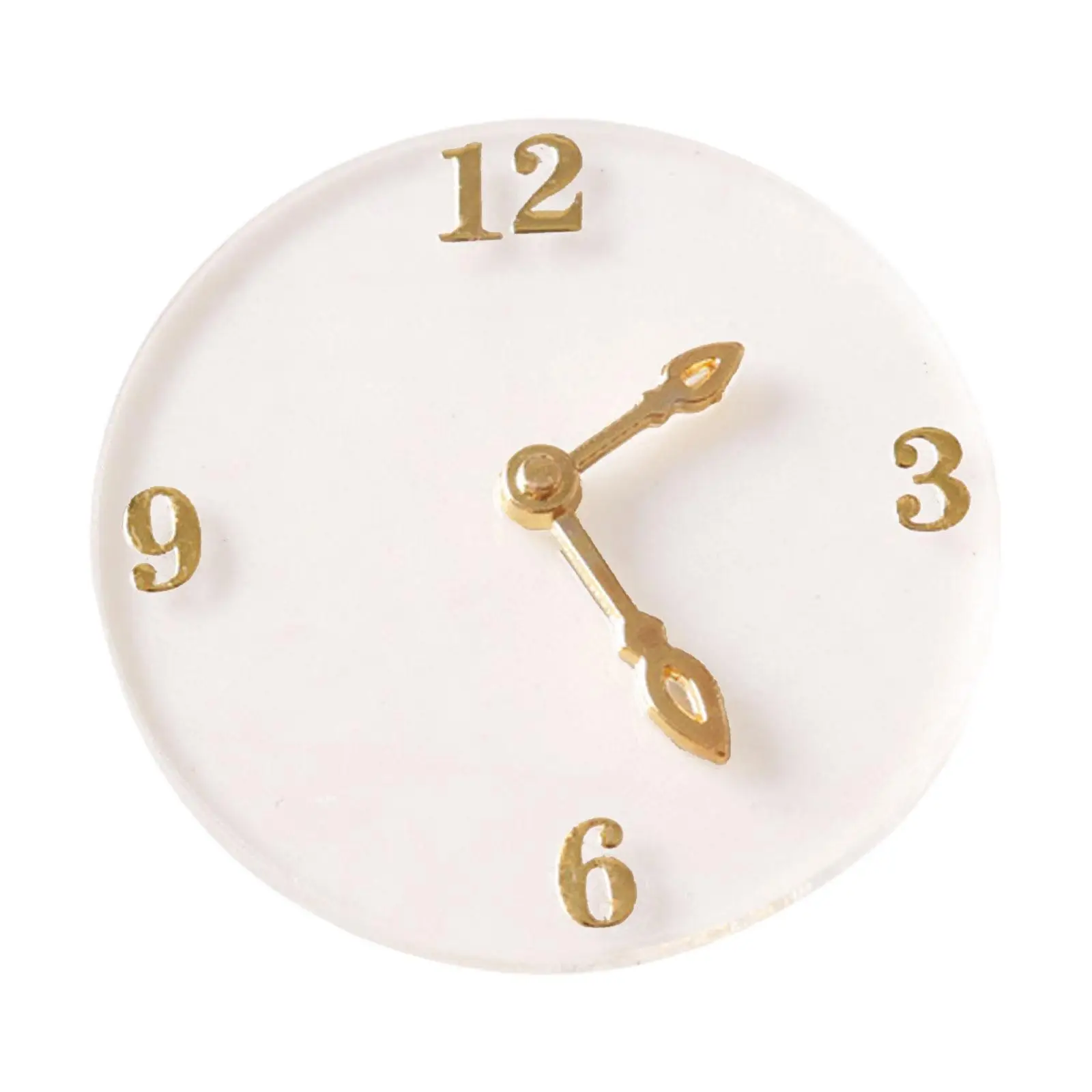 Dollhouse Miniature Clock,1:12 Scale Dollhouse Wall Clock, Acrylic, Mini Clock Model for Dollhouse