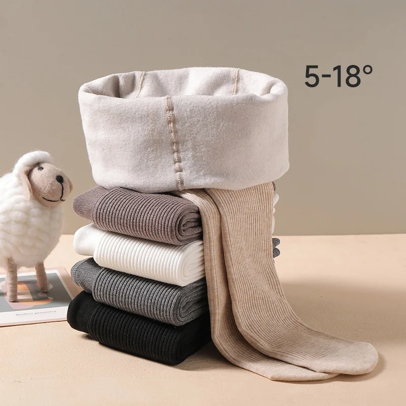 Medias a rayas para niña, pantimedias suaves para otoño e invierno, mallas sólidas para uso diario para niños de 2 a 12 años - imagen 4