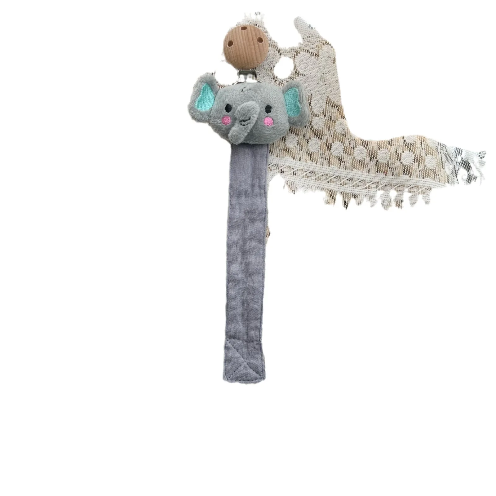 Clips de cadena para chupete de bebé de dibujos animados, soportes de cadena anticaída, Clips de dentición de animales Kawaii, juguetes mordedores, correa para chupete - imagen 5