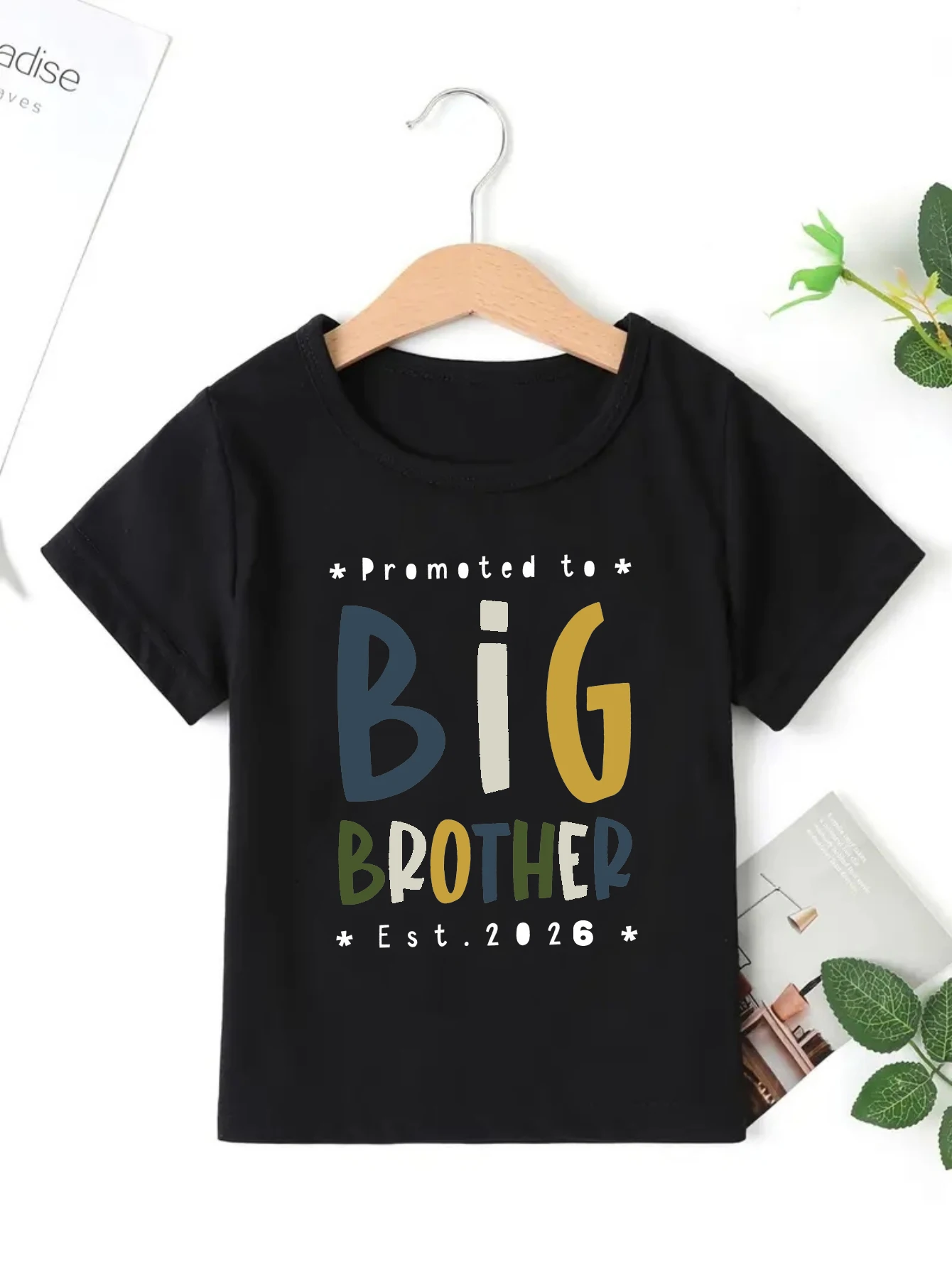 Camiseta con estampado de letras azules I Am Going To Be A Big Brother, camisa de anuncio de embarazo para niños, ropa Kawaii para niños, camisa para niños pequeños - imagen 3