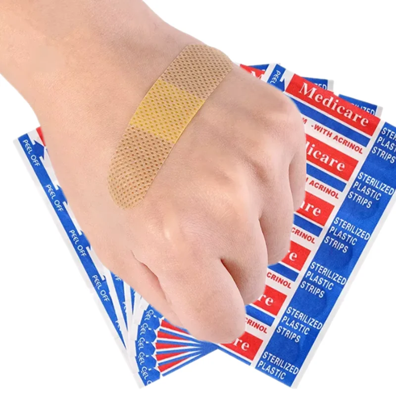 100 unids/set tirita no tejida vendaje para heridas parches de primeros auxilios vendaje adhesivo transpirable cinta para heridas en la piel