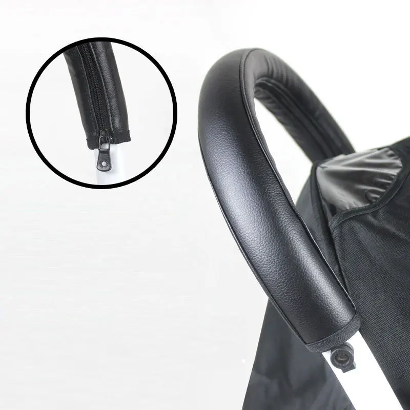 Funda reposabrazos cochecito universal de cuero PU con cremallera - imagen 3