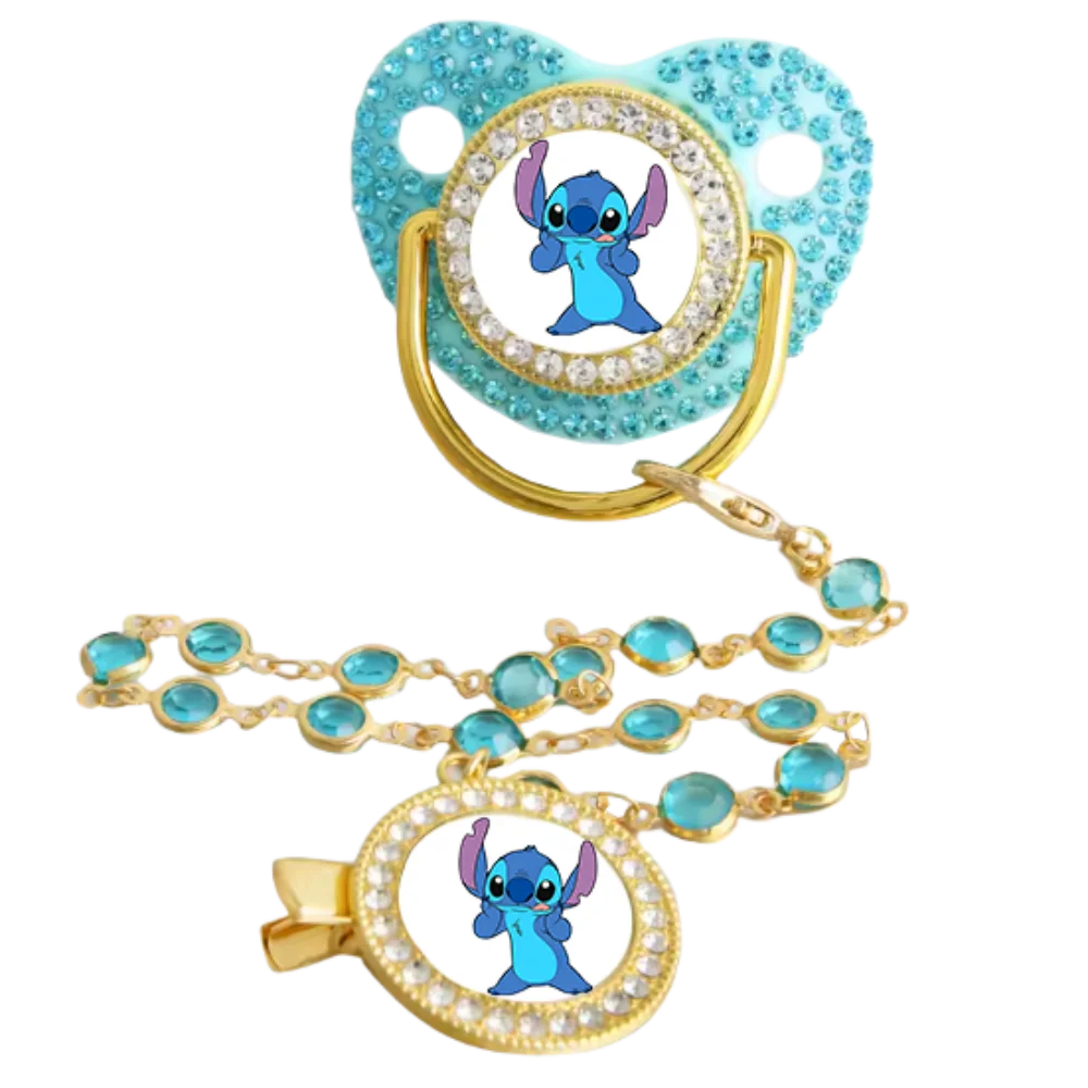 신생아 수유 선물 아기 젖꼭지 및 젖꼭지 클립 BPA 프리 애니메이션 실리콘 아기 젖꼭지 블링 신생아 젖꼭지 및 젖꼭지 클립 - imagen 4