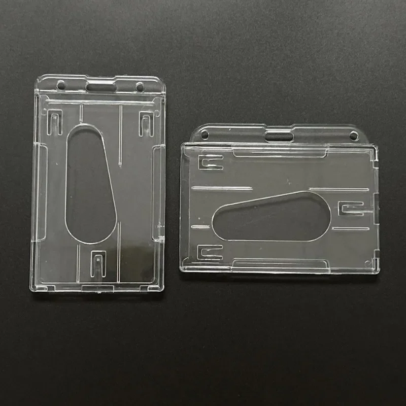 Funda protectora de plástico acrílico para tarjetas de crédito, funda doble para tarjetas de identificación, 1 unidad - imagen 4