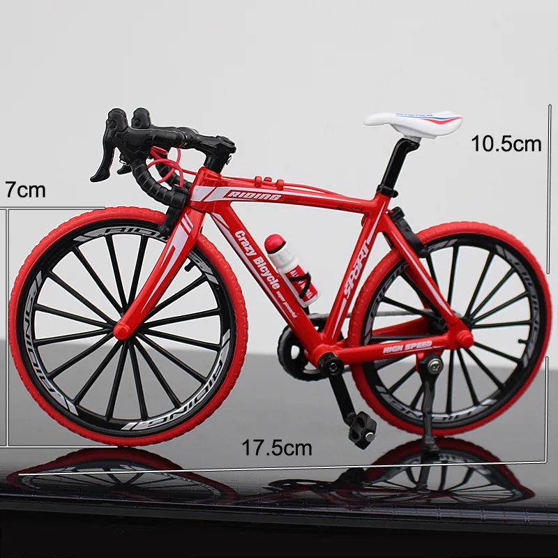Modelo de bicicleta de Metal fundido a presión, Mini bicicleta de ciclismo de carrera de carretera doblada a escala 1:10 para colección de amigos, regalo para niños, juguetes para niños - imagen 3