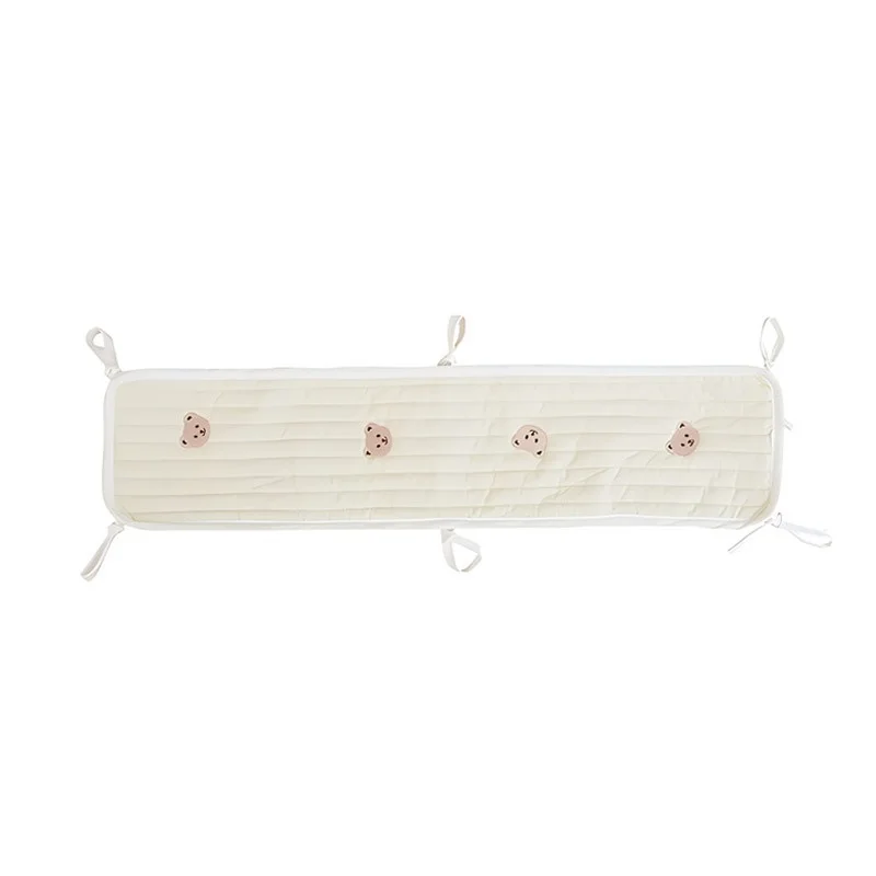 Parachoques para cama de oso bordado coreana algodón puro anticolisión - imagen 2