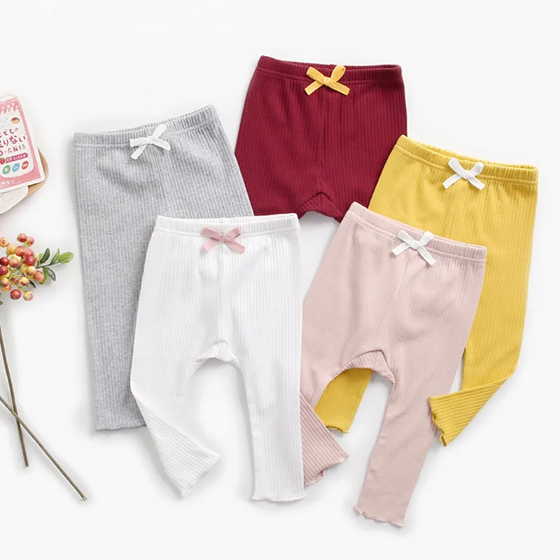 Pantalones largos suaves para niñas recién nacidas – Moda primavera