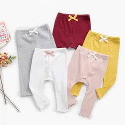 Pantalones largos suaves para niñas recién nacidas – Moda primavera