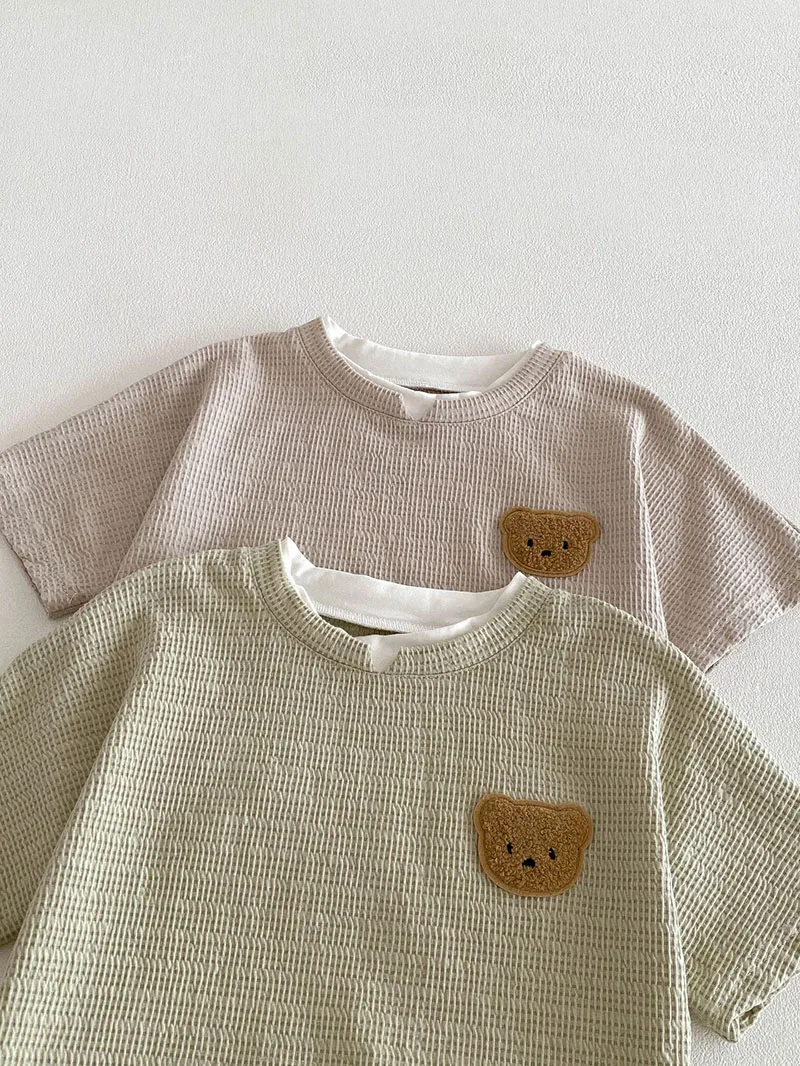 MILANCEL Conjunto verano bebé oso dulce – Ropa ligera infantil - imagen 5