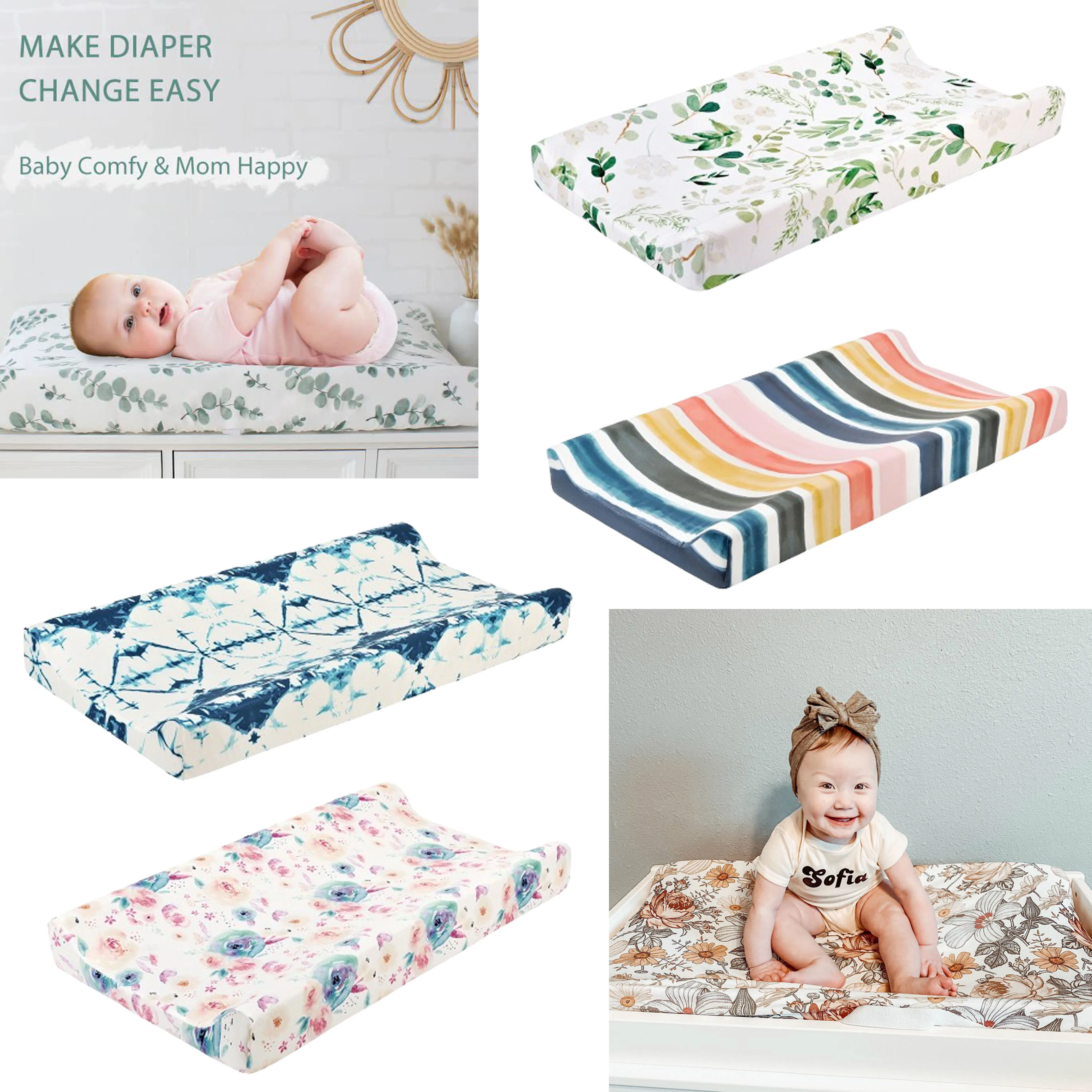 Sábana de muselina de algodón transpirable para cuna de bebé, Sábana de cama de guardería de Color sólido para recién nacidos, funda para cambiador de colchón y cuna - imagen 4