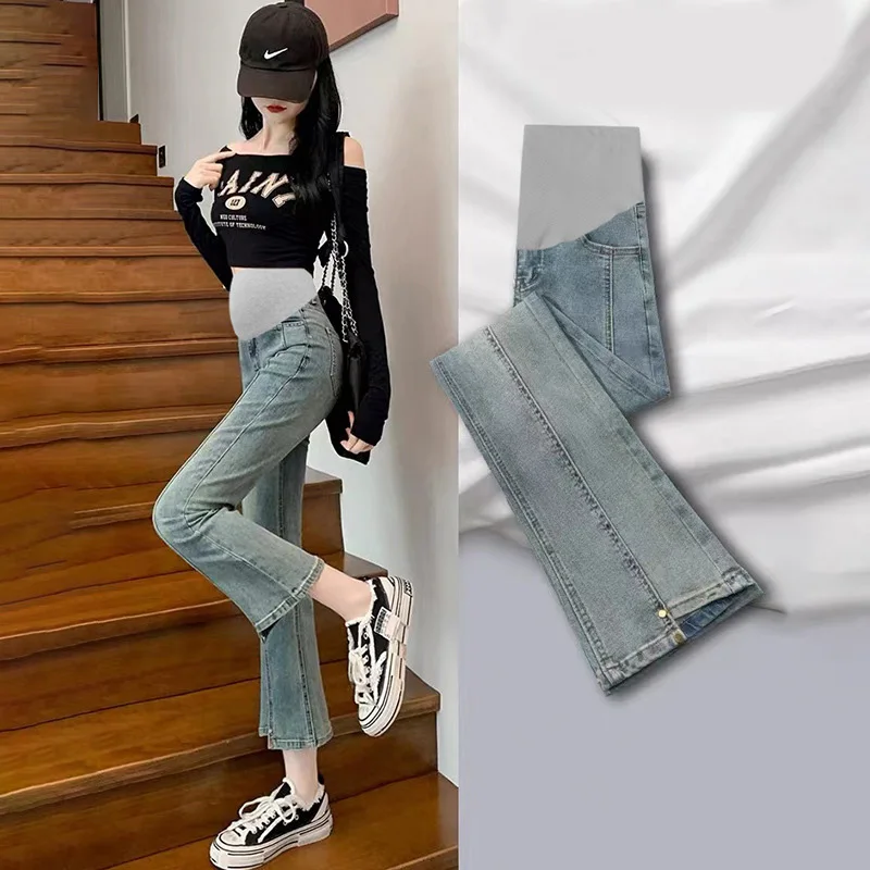Pantalones vaqueros premamá elásticos acampanados de corte bota - imagen 3