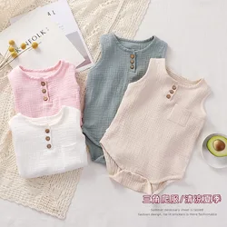 Triángulo de algodón puro para bebé – Conjunto unisex de verano