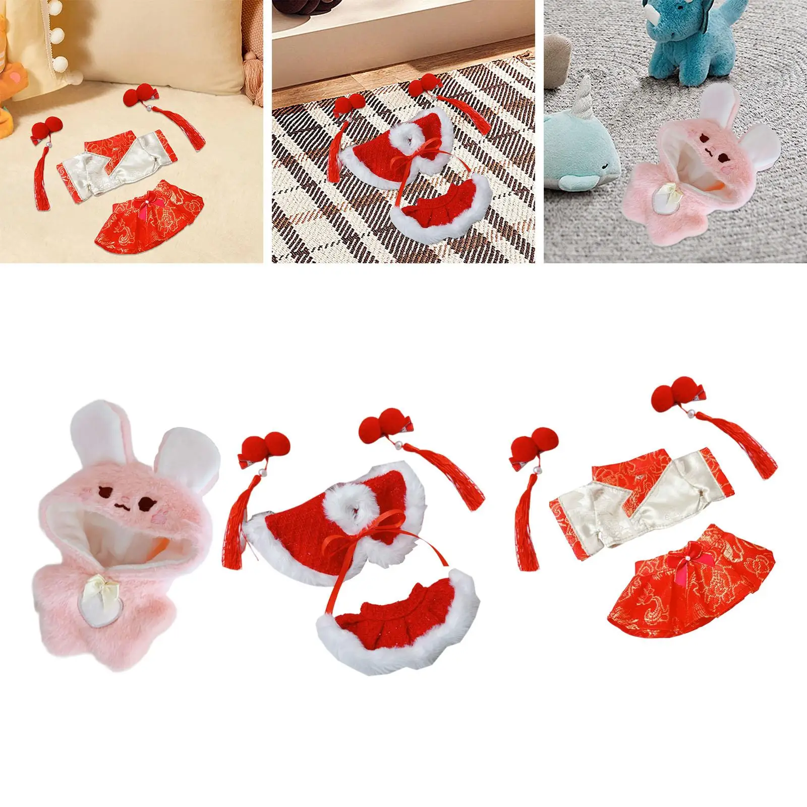 Doll Clothes Fashion Kids Gift Doll Accessories Photo Props Cute Doll Clothes Suit DIY Doll Toy Doll Clothing for 17cm Dolls