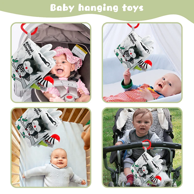 Libro sensorial de tela para bebé Montessori 0-12 meses – estimulación - imagen 4