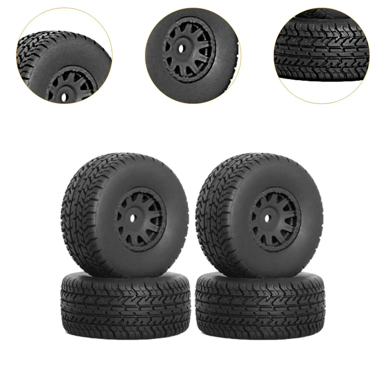 4 Pieces RC Crawler Car Tires Replacement for Ara550116 1/14 RC Crawler Car