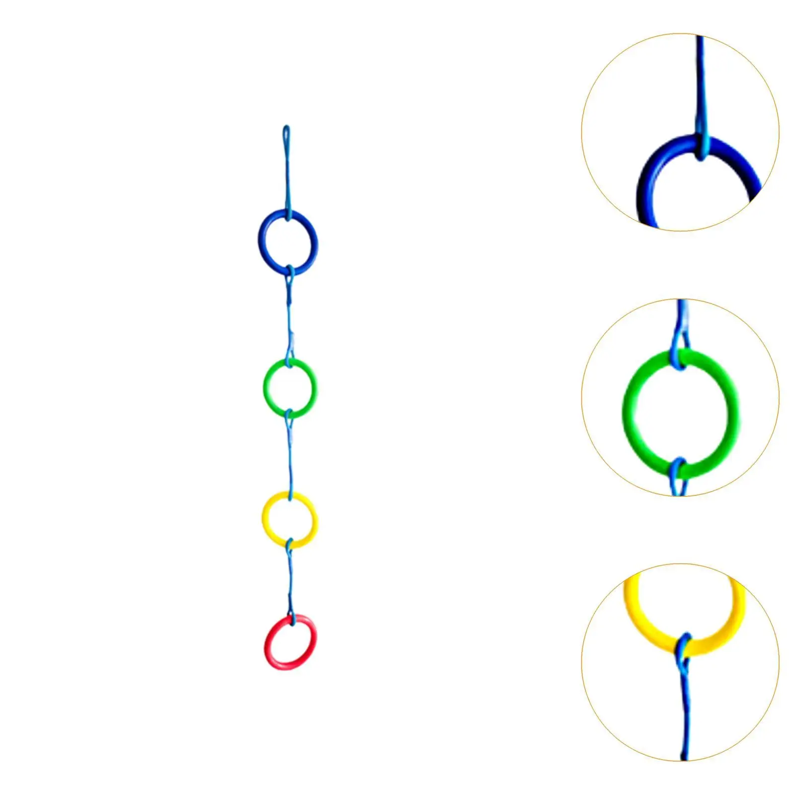 Exercise Rope Children Ring Climbing Rope Versatile Practical Colorful Adjustable Playground Climbing Ring Set for Garden Gym