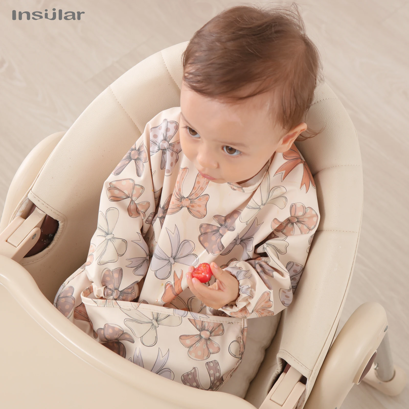 Babero impermeable para bebé con delantal ajustable de manga larga - imagen 2