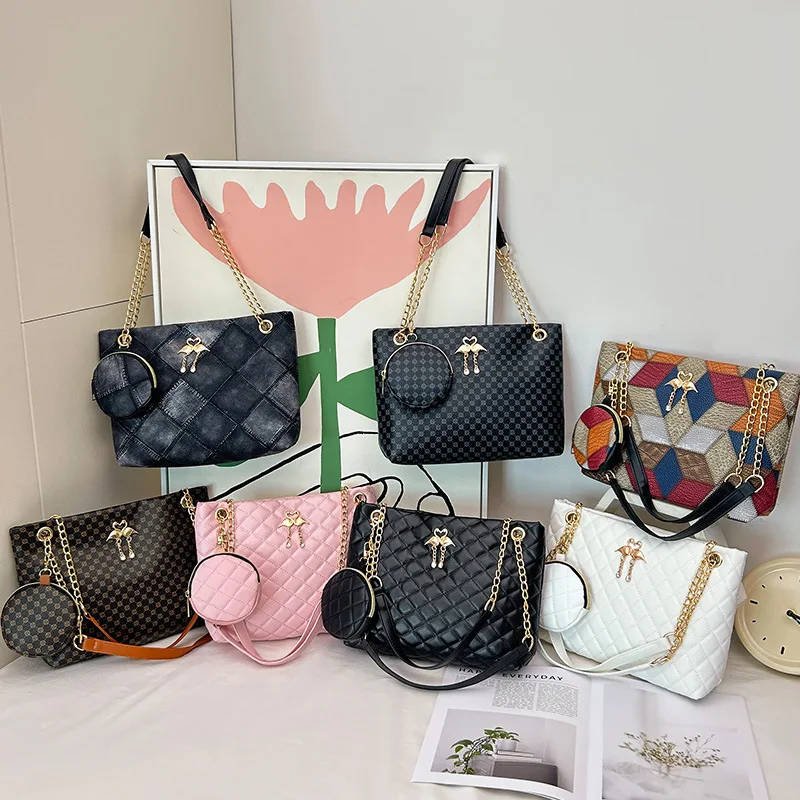Bolsa de maternidad de dos piezas con estampado de diamantes - imagen 3