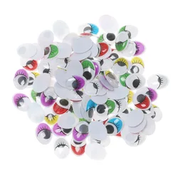 100 Uds. Ojos de animales plástico Wiggling muñeca 3D móviles ovalados para juguetes DIY muñecas peluche accesorios juguete hechos a mano