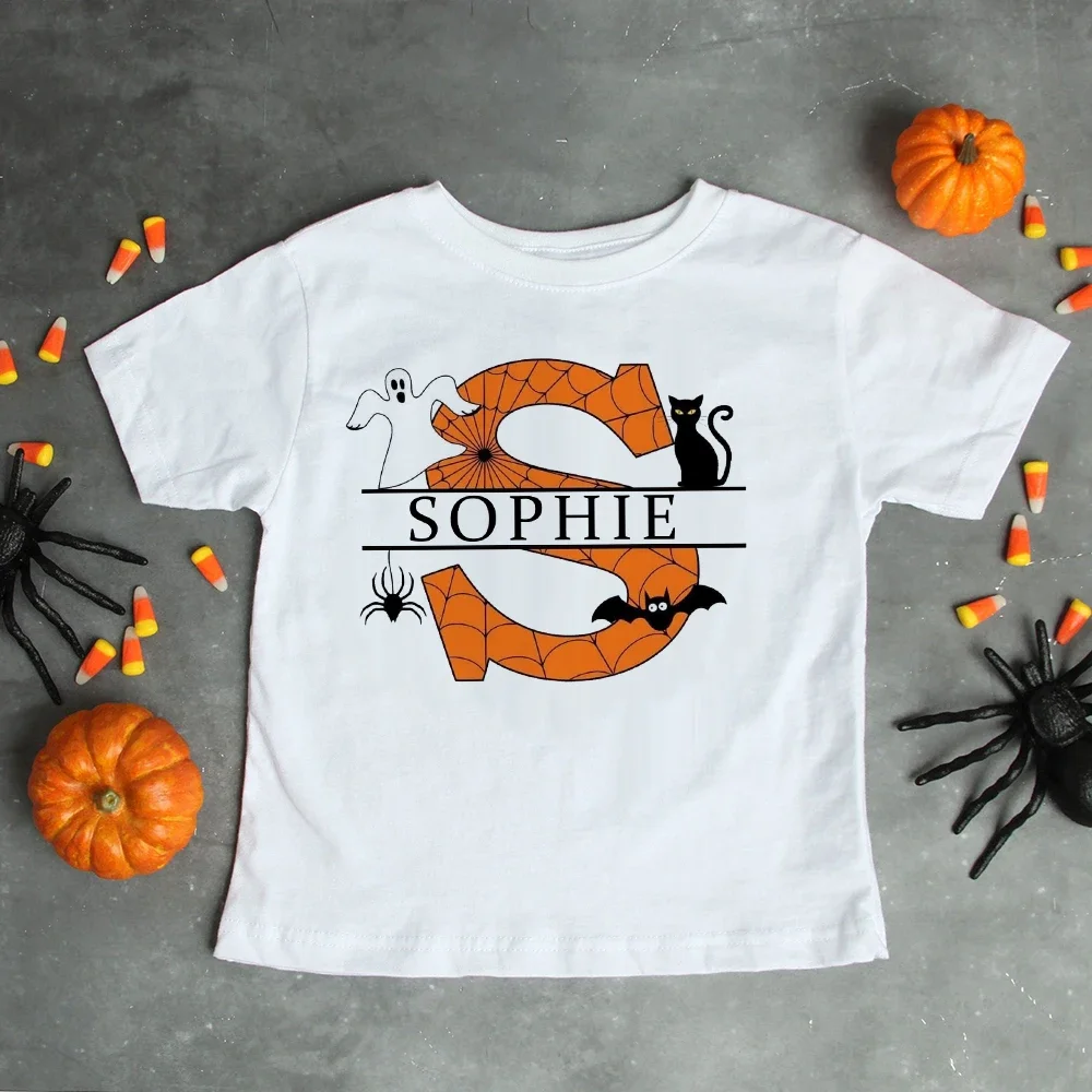 Camiseta Halloween personalizada con nombre para niños - imagen 3
