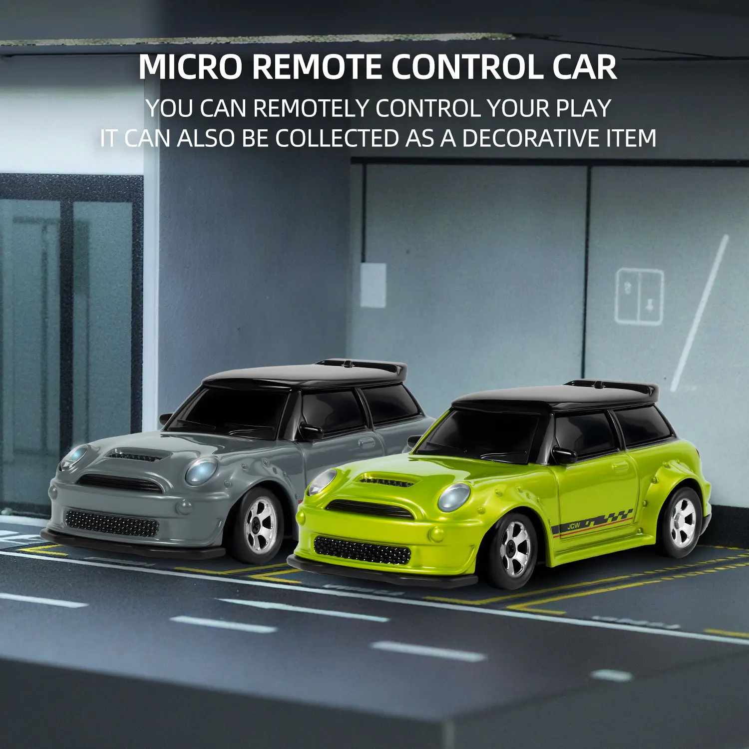 Coche de Control remoto 4WD de escritorio, Mini vehículo de aleación de deriva RC de 2,4G, colección eléctrica de juguetes para niños y adultos, regalos de navidad, 1/64 - imagen 4