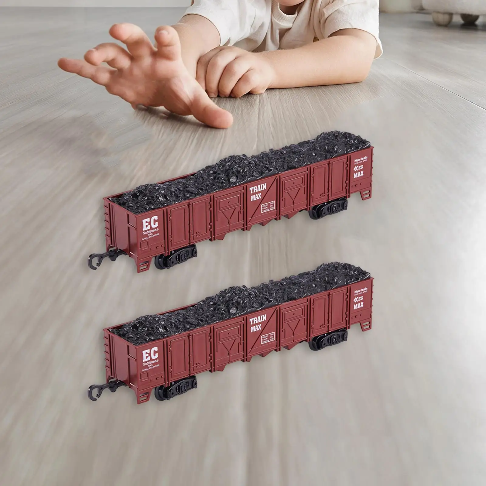 2 Pieces 1:87 Train Carriage Model,Simulation,Lightweight Portable Collectibles Railway Train Model Train Toy for Kids Gift