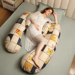 Almohada de embarazo en forma de U con soporte lumbar y abdominal
