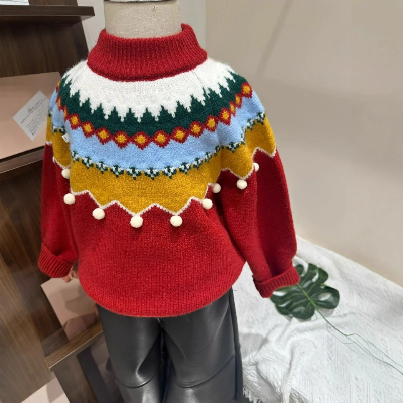 Pull chaud en tricot du zodiaque pour enfants, garçons et filles, automne et hiver, nouveau Style National, pour les salutations du nouvel an, 2025 - imagen 3